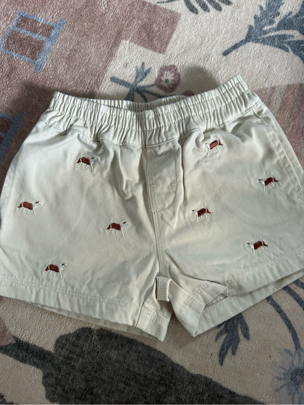 TBBC Classic Embroidered Cream Women's Cotton Shorts